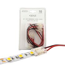 Kit Conector Emenda Com Cabo c/ 10 Un p/ Fita LED 8mm 86718 Opus ST3084