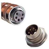Kit Conector Fêmea com Soquete Macho M16 5 Pinos IP65 J09-5A J09-5BX1 Kit Conector Fêmea com Soquete Macho M16 5 Pinos IP65 J09-5A J09-5BX1