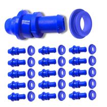 Kit Conector Inicial 16mm c/ Anel Fita Gotejadora+Chula Bilabial Vedação Sistema de Irrigação-100und