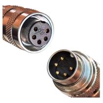 Kit Conector Macho com Conector Fêmea M16 5 Pinos IP65 J09F-5K J09-5A Kit Conector Macho com Conector Fêmea M16 5 Pinos IP65 J09F-5K J09-5A