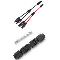 Kit Conector Mc4 2x1 Vias + Par Mc4 P/ Painel Solar - Snetec Kit Conector Mc4 2x1 Vias + Par Mc4 P/ Painel Solar - Snetec