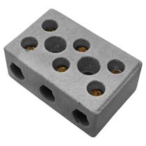 Kit Conector P/ Fio 16mm 3 Polos Porcelana Ref. 8767 6 Unidades - BRASFORT