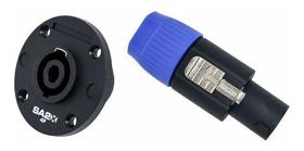 Kit Conector Plug Speakon Sa2x 4 Polos Macho E Femea Pro Nfe Kit Conector Plug Speakon Sa2x 4 Polos Macho E Femea Pro Nfe