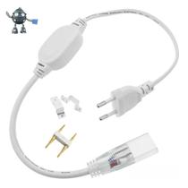 Kit Conector Plug Tomada Cabo Gaya P/ Fita Led 2835 Bivolt Kit Conector Plug Tomada Cabo Gaya P/ Fita Led 2835 Bivolt