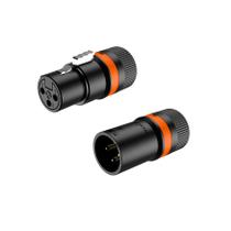 Kit conector roxtone xlr femea macho rotativo linha lx3 par