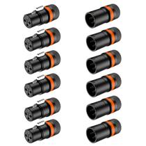 Kit conector roxtone xlr femea macho rotativo lx3 6 pares Kit conector roxtone xlr femea macho rotativo lx3 6 pares