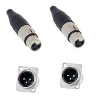 Kit conector santo angelo xlr 2 macho painel e 2 femea linha