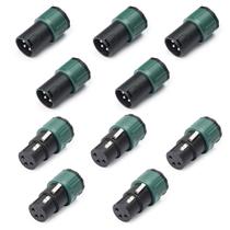 Kit conector santo angelo xlr macho femea rotativo 5 pares