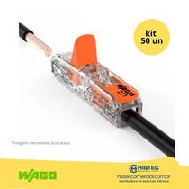 KIT CONECTOR WAGO 221-2411 2P 0,5~4mm² 32A RETA COM 50 PEÇAS KIT CONECTOR WAGO 221-2411 2P 0,5~4mm² 32A RETA COM 50 PEÇAS