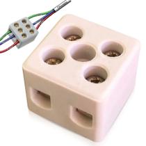 Kit Conectores Construção e Acabamentos Porcelana Bipolar 10mm Bivolt P/ Chuveiro