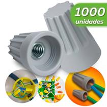 Kit Conectores Torção 1000 Unidades SP1 Cinza Voltagem 300V Instalação Prática Rápida e Fácil