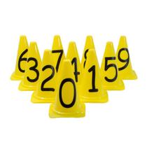Kit Cones Pequenos 24cm c/ 10 Números Scalibu - Ref 8980 Kit Cones Pequenos 24cm c/ 10 Números Scalibu - Ref 8980