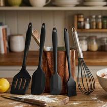 Kit Confeitaria 5 Peças Espátulas Fouet Cozinha Kit Confeitaria 5 Peças Espátulas Fouet Cozinha