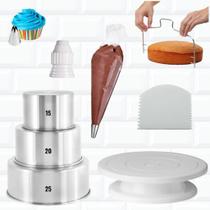 Kit Confeitaria Bailarina 3 Formas Bico Nivelador Adaptador