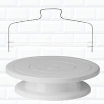 Kit Confeitaria Bailarina De Bolo Giratoria + Nivelador Bolo