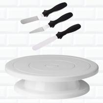 Kit Confeitaria Bailarina Giratoria Kit 3 Espatulas