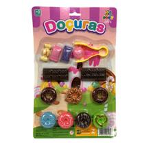 Kit Confeitaria Doçuras Doces De Brinquedo Infantil 14 Pçs - JR Toys