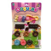 Kit Confeitaria Doçuras Doces De Brinquedo Infantil 14 Pçs Kit Confeitaria Doçuras Doces De Brinquedo Infantil 14 Pçs
