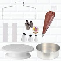 Kit Confeitaria Forma 20x10 Bailarina Nivelador Bicos Sacos