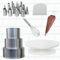 Kit Confeitaria Formas Bailarina Bicos Espátulas Sacos