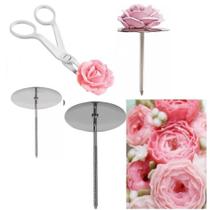 Kit Confeitaria Mago Armador de flores modelo grande e tesoura especial para flores Nfe