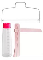 Kit Confeiteiro 1 Bisnaga Umedecer Bolo + 1 Espátula Angular + 1 Nivelador e Cortador de Bolo