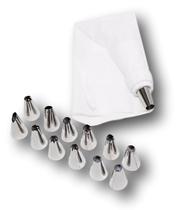 Kit Confeiteiro 12 Bicos Inox Decorar Cupcakes