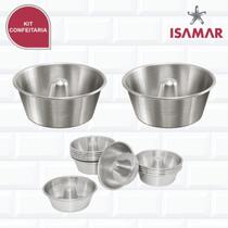 Kit Confeiteiro 2 Formas Pudim + 12 Mini Pudim