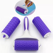 Kit Confeiteiro 3 Rolo de Textura Marcador Modelador Cortador Decorador Pasta Americana