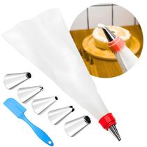 Kit Confeiteiro 4 Bicos Suprimentos Decoração Doce Cobertura