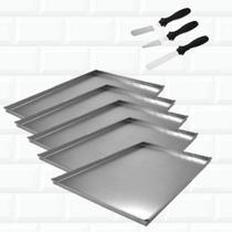 Kit Confeiteiro 5 Formas Rocambole Bolo De Rolo + 3 Espátula