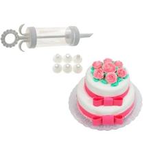 Kit confeiteiro 7 Peças Bisnaga Bolos Tortas Aplicador