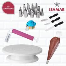 Kit confeiteiro bailarina espátulas sacos bicos bombinha