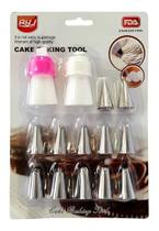 Kit Confeiteiro Bico Decoradores De Bolo Plástico E Inox. Kit Confeiteiro Bico Decoradores De Bolo Plástico E Inox.