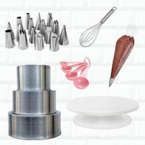 Kit Confeiteiro Bicos Confeitar Bailarina Sacos Medidor