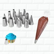 Kit Confeiteiro Bicos De Confeitar + Saco De Confeitar + 1M