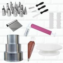 Kit Confeiteiro Completa Formas Bailarina Pulverizador Espát