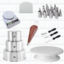 Kit Confeiteiro Completo Bailarina Balanca Bicos Sacos