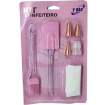 Kit confeiteiro cozinha utilidade para bolo com 7 peças