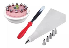 Kit Confeiteiro Decoração Bolo Inox Saco Confeitar 8 Peças
