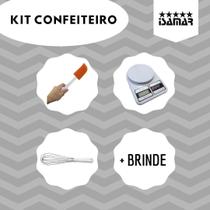 Kit Confeiteiro Espátula + Balança + Fuê 35Cm Brinde