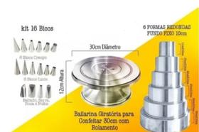 Kit Confeiteiro Especial (1 Bailarina + 6 Formas + 16 Bicos) Kit Confeiteiro Especial (1 Bailarina + 6 Formas + 16 Bicos)
