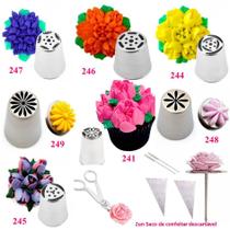 Kit Confeiteiro Mago 07 Bicos Especiais Tesoura E Brindes