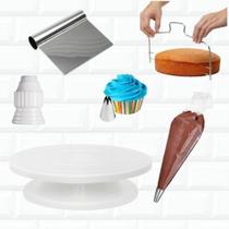 Kit Confeiteiro Nivelador + Bailarina + Espátula + Bico 1M