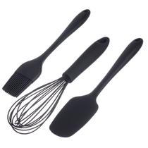 Kit Confeiteiro Simples Espatula e Batedor Preto Weck Kit Confeiteiro Simples Espatula e Batedor Preto Weck