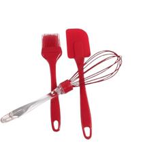 Kit confeiteiro utensílios silicone 3 peças pratico novidade