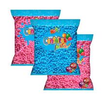 Kit Confeitos para Tubete Rosa e Azul Chá Revelação, Chá de bebê