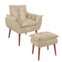 Kit Conforto Completo Poltrona + Puff Opala Sala Quarto Recepção Kit Conforto Completo Poltrona + Puff Opala Sala Quarto Recepção