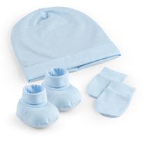 kit Conforto Menino Malha 100% Algodão - Cor:Azul bb - 049AZBB