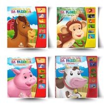 Kit: Conhecendo os sons da fazenda: Cavalo + Macaco + Porquinho + Vaquinha (4 Vol) Kit: Conhecendo os sons da fazenda: Cavalo + Macaco + Porquinho + Vaquinha (4 Vol)